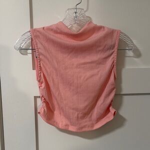 Target Women's Pink Sleeveless Ruched Side Cropped Knit Fitted Top Size XS